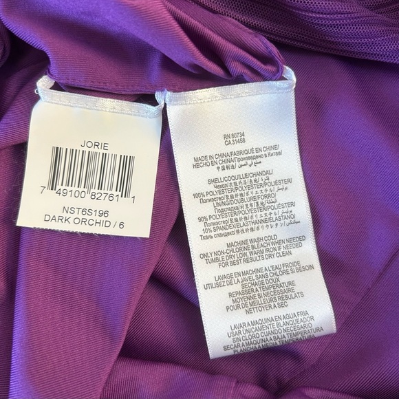 BCBGMaxAzria Jorie in Dark Orchid Ruched Strapless Cocktail Mini Dress Y2K Sz 6 - Picture 10 of 12